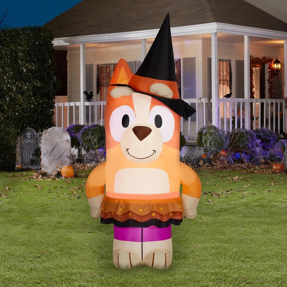 Bluey‎ Bingo 5.5 Ft Halloween Airblown Inflatable Witch Lights Up Yard Decor